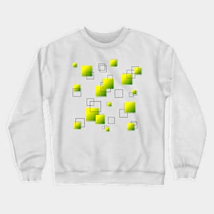 Geometric Square green and yellow Crewneck Sweatshirt